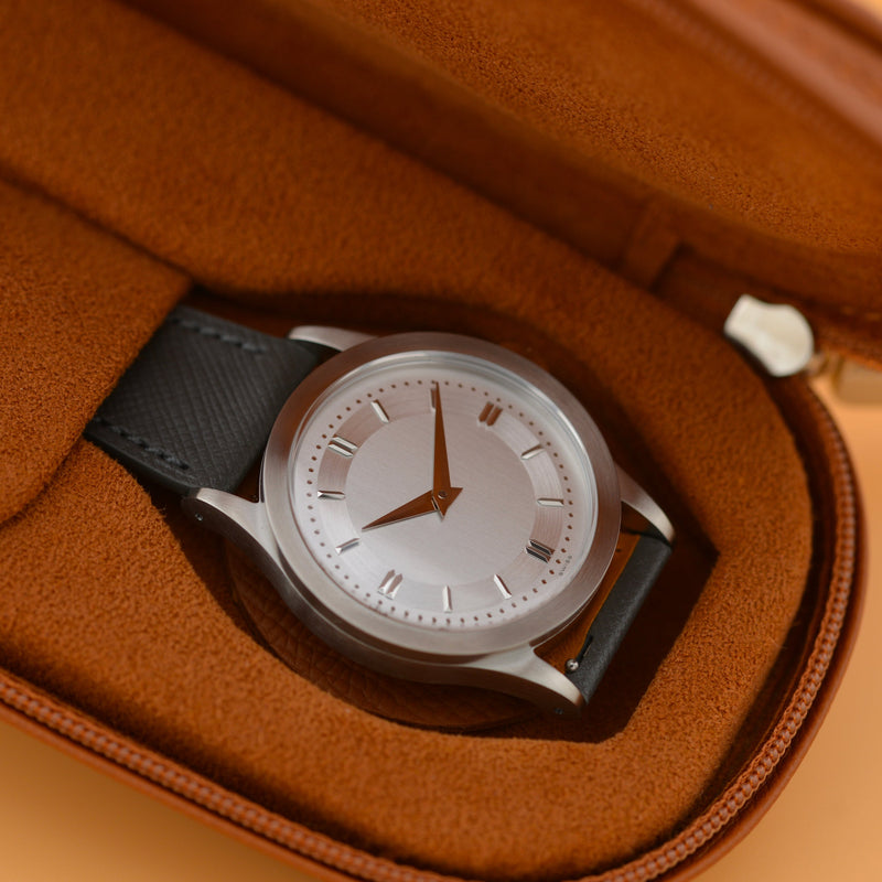 2023 The Archiwatch Anonymous "Two-Tone" Vertical Brushed Silver Dial 2510-2 #11/25