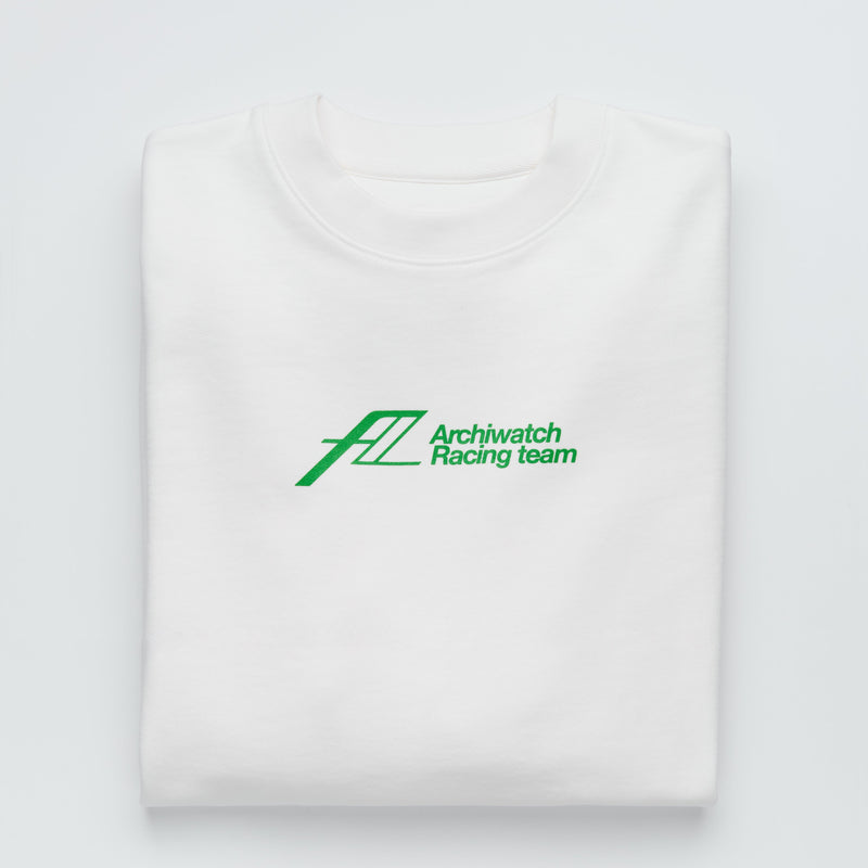 S/S Archiwatch Racing Team "Monaco" Green Script Off-white Crewneck