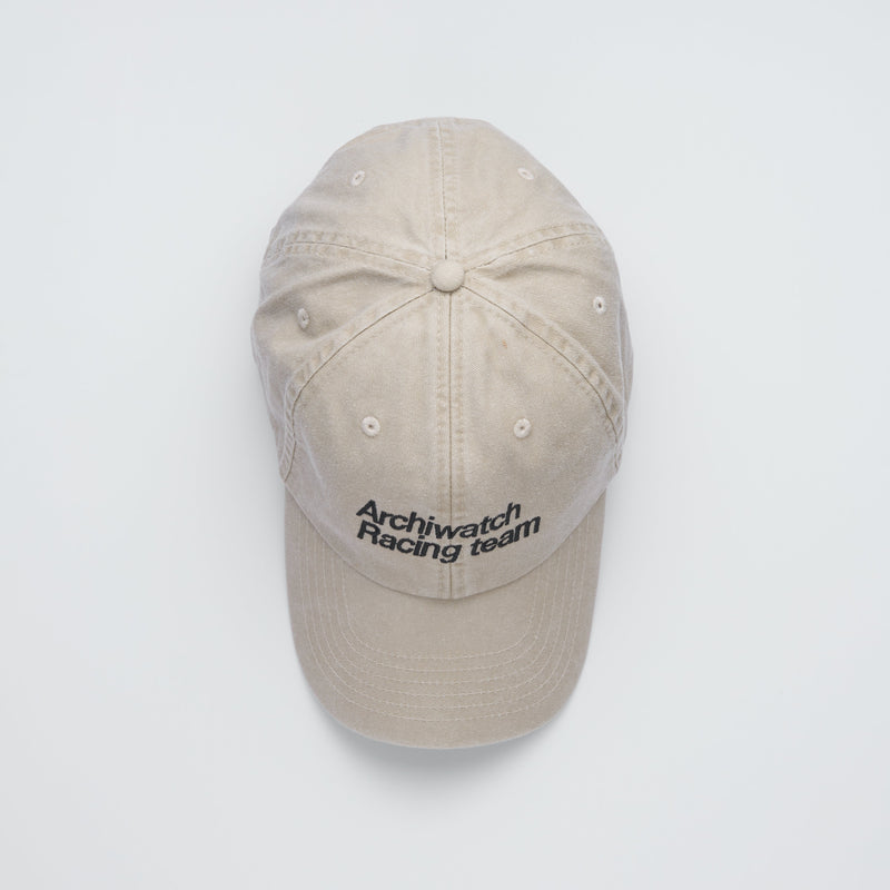 S/S Archiwatch Racing Team S/S "Magny-Cours" Grey Embroidery Script Vintage Sand 6-Panel Cap