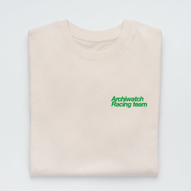 S/S Archiwatch Racing Team "Monza" Green Script Natural Raw T-shirt